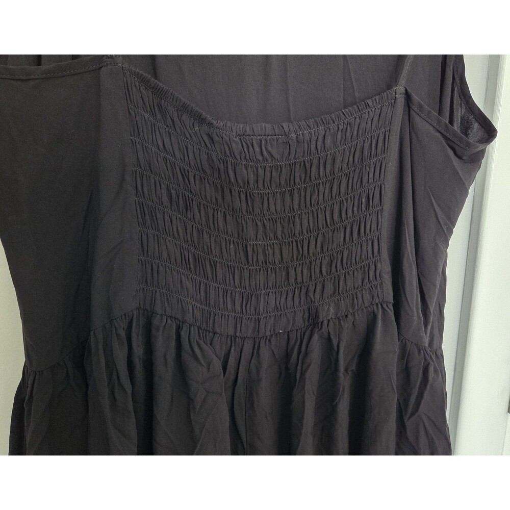 Kate Spade Black Romper | Tie Strap | Smocked Back | Size M | Pockets | NWT - Picture 4 of 11